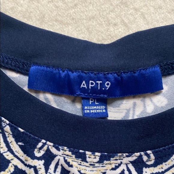 APT 9 Sleeveless Print Top Women's Size Petite Large - Picture 3 of 11